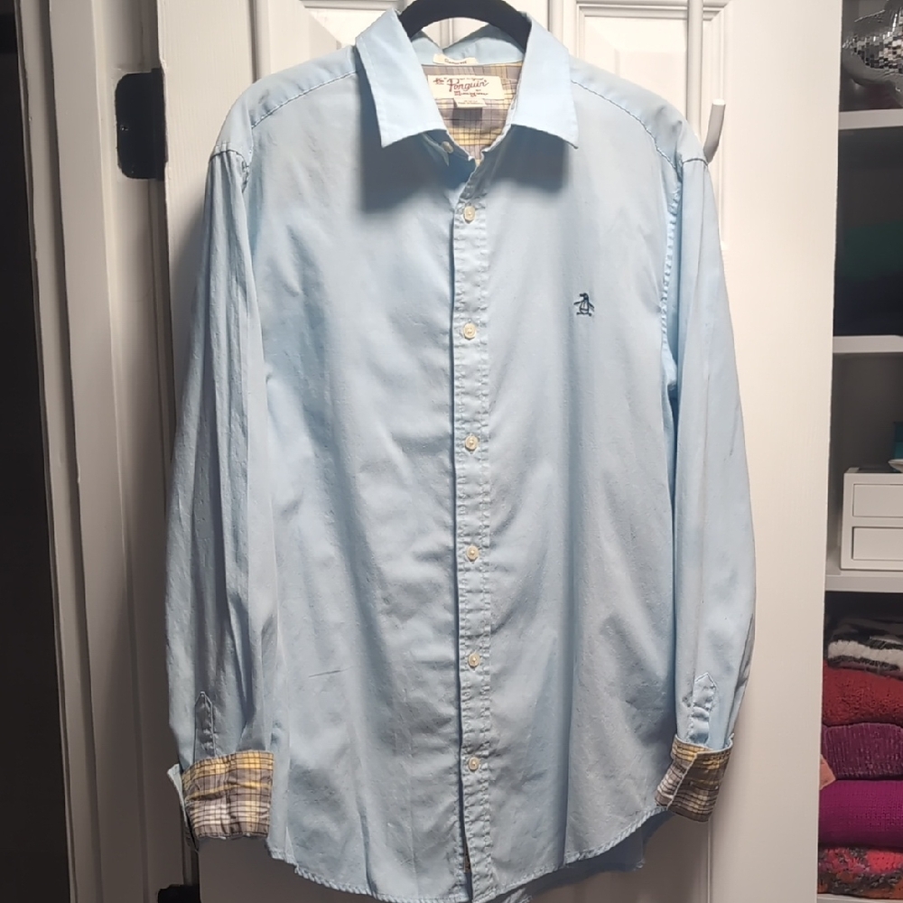 Men's Original Penguin Sky Blue Men's Button Down Shirt